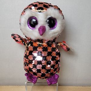 Ty Flippables 'Checks' Owl 6" NWT
